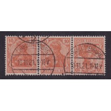 ALEMANIA 1921 ESTAMPILLAS SE-TENANT ZUSAMMENDRUCKE USADA QUE ES MUCHO MAS ESCASA MI K1 12 EUROS
